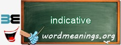 WordMeaning blackboard for indicative